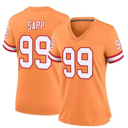 Nike Warren Sapp Tampa Bay Buccaneers Game Orange Throwback Jersey - Women's