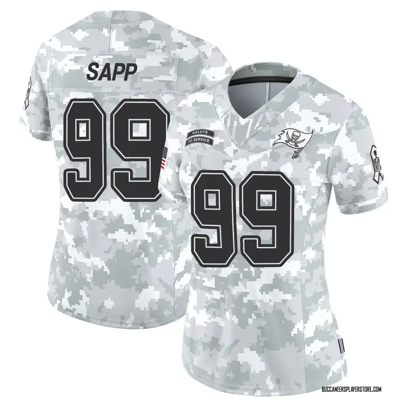 Nike Warren Sapp Tampa Bay Buccaneers Limited Arctic Camo 2024 Salute to Service Jersey - Women's