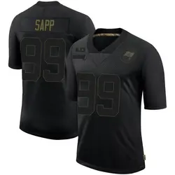Nike Warren Sapp Tampa Bay Buccaneers Limited Black 2020 Salute To Service Jersey - Men's