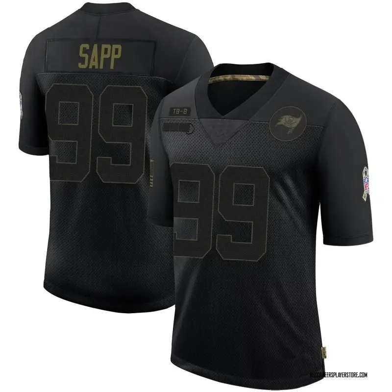 Nike Warren Sapp Tampa Bay Buccaneers Limited Black 2020 Salute To Service Jersey - Youth
