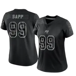 Nike Warren Sapp Tampa Bay Buccaneers Limited Black Reflective Jersey - Women's