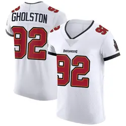 Nike William Gholston Tampa Bay Buccaneers Elite White Vapor Jersey - Men's
