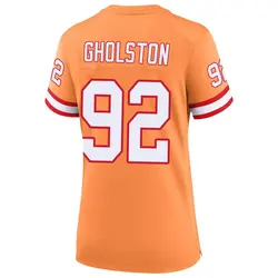 Nike William Gholston Tampa Bay Buccaneers Game Cream sicle 50th Season Jersey - Women's