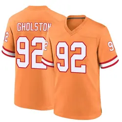 Nike William Gholston Tampa Bay Buccaneers Game Orange Throwback Jersey - Men's