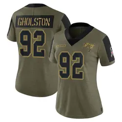 Nike William Gholston Tampa Bay Buccaneers Limited Olive 2021 Salute To Service Jersey - Women's