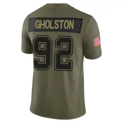 Nike William Gholston Tampa Bay Buccaneers Limited Olive 2025 Salute to Service Jersey - Youth