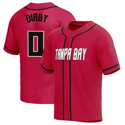 Yaya Diaby Tampa Bay Buccaneers Red Baseball Button-Up Jersey - Men's